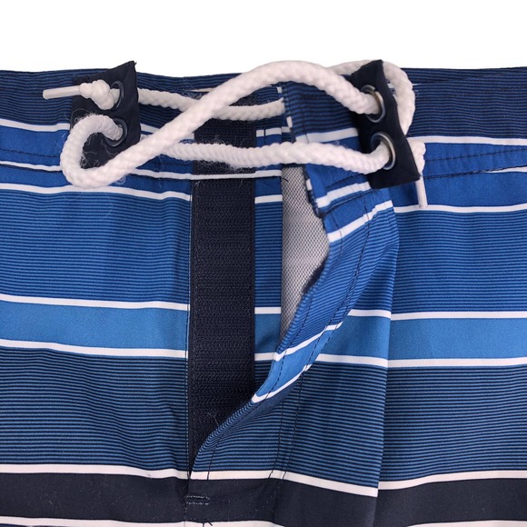 Original Penguin NEW Mens Size 36 Blue Striped Board Shorts Swimwear Swim Shorts - Picture 4 of 7